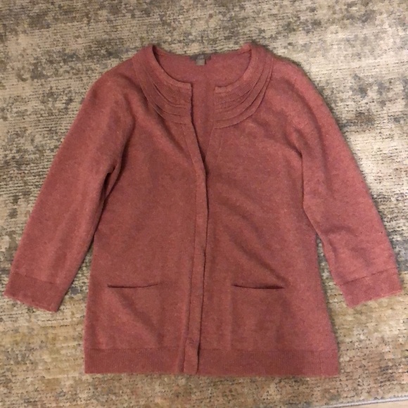 J Jill Wool Silk Blend Sweater Snap Down Women’s Size Small - Picture 2 of 5